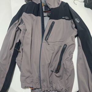 Aigle Men’s Hooded Raincoat in Gray and Black